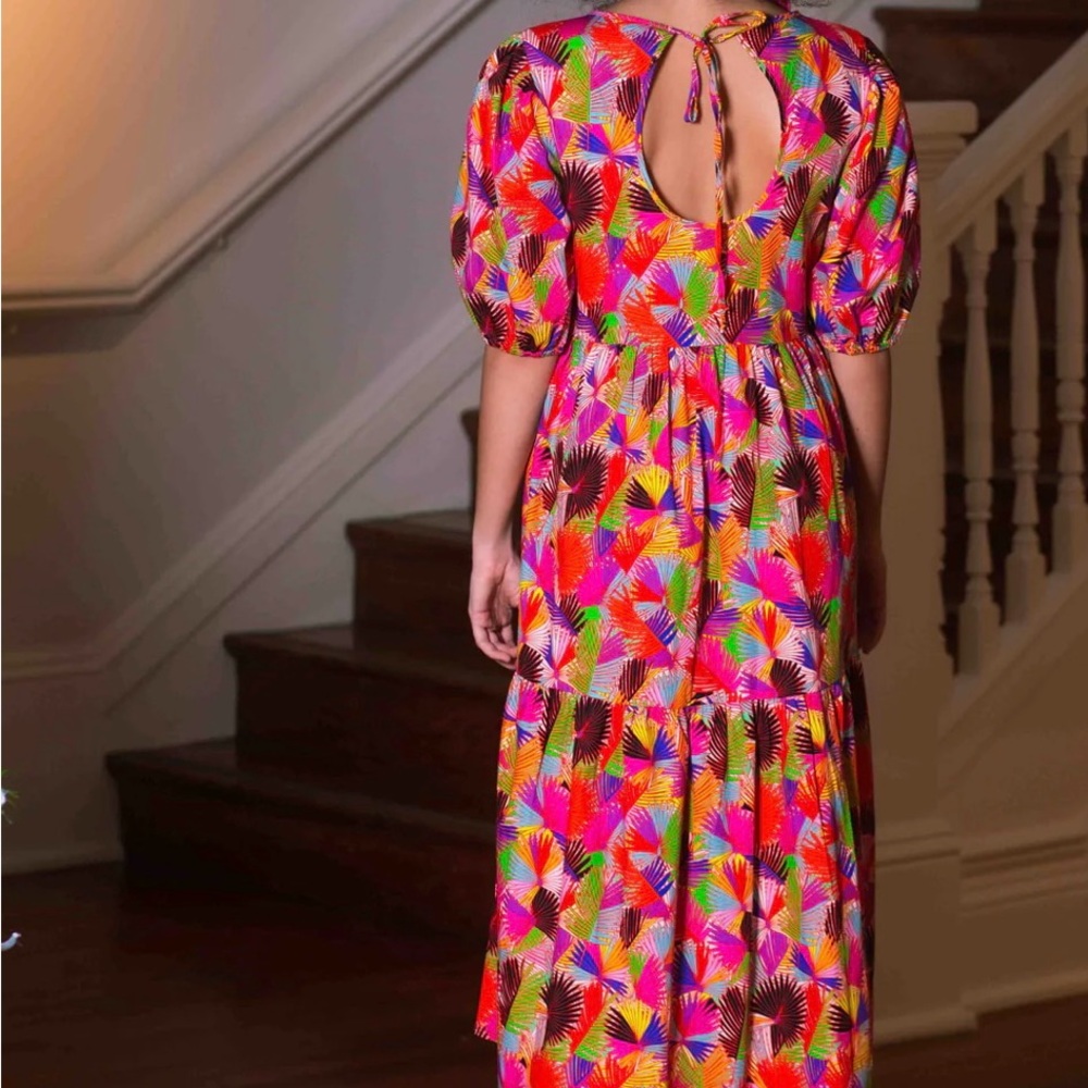 Vibrant Multicolor Patterned Dress - Picture 3 of 9